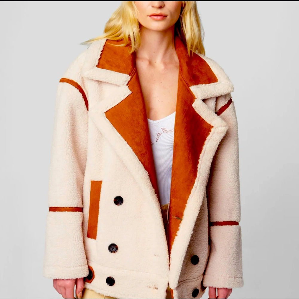 NWOT BLANKNYC Faux Fur Teddy Coat in Pick Me -Sz XS